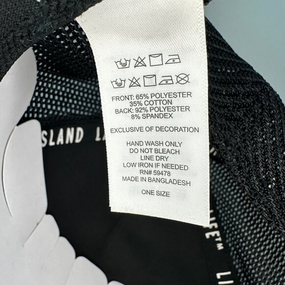 NWT Tommy Bahama Black Mesh Snapback Trucker Hat Golf Club Patch Logo Cap - Picture 8 of 8